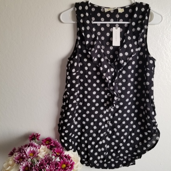 Anthro Dottie Ruffled Top - Picture 2 of 6